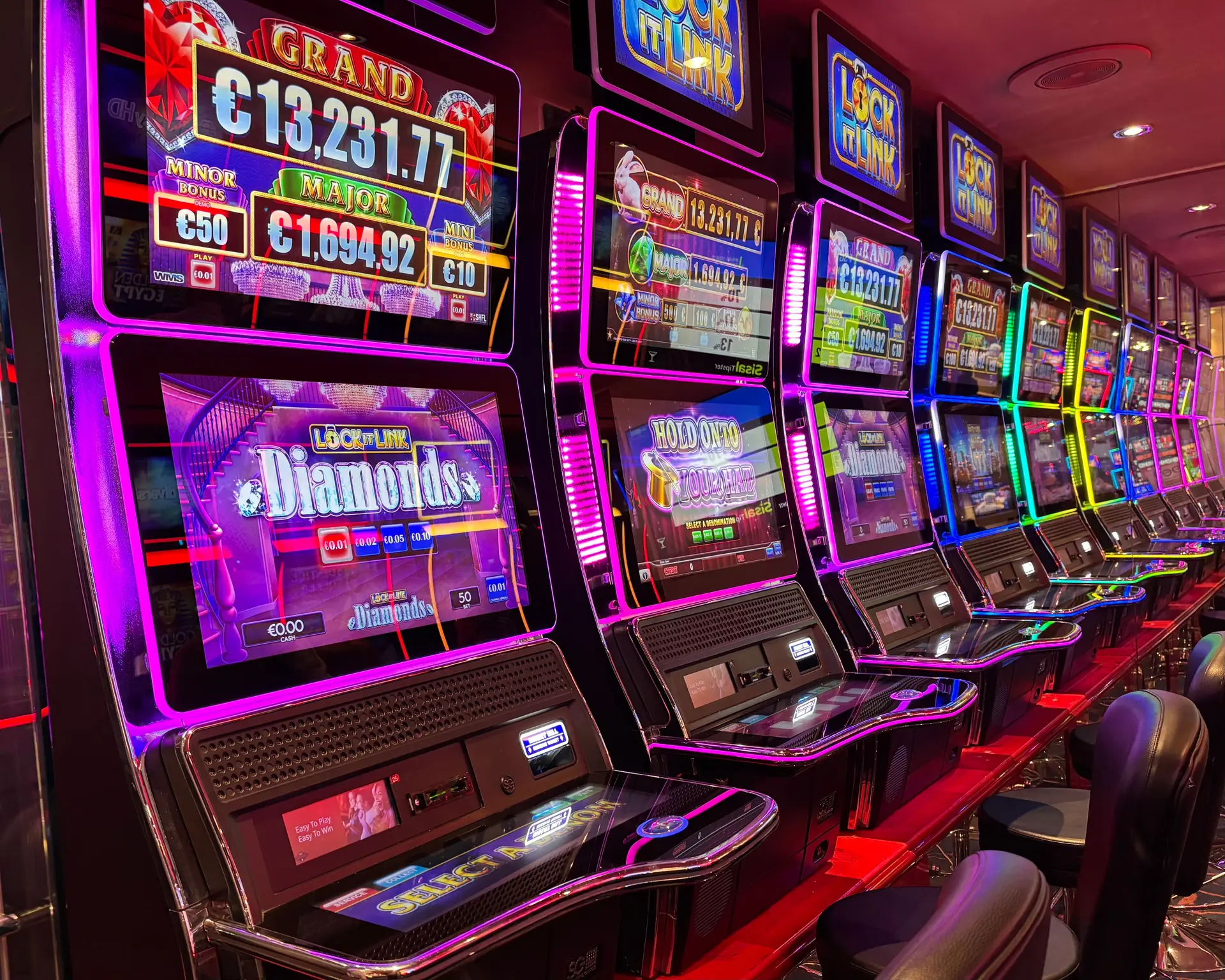 Slot machine floor