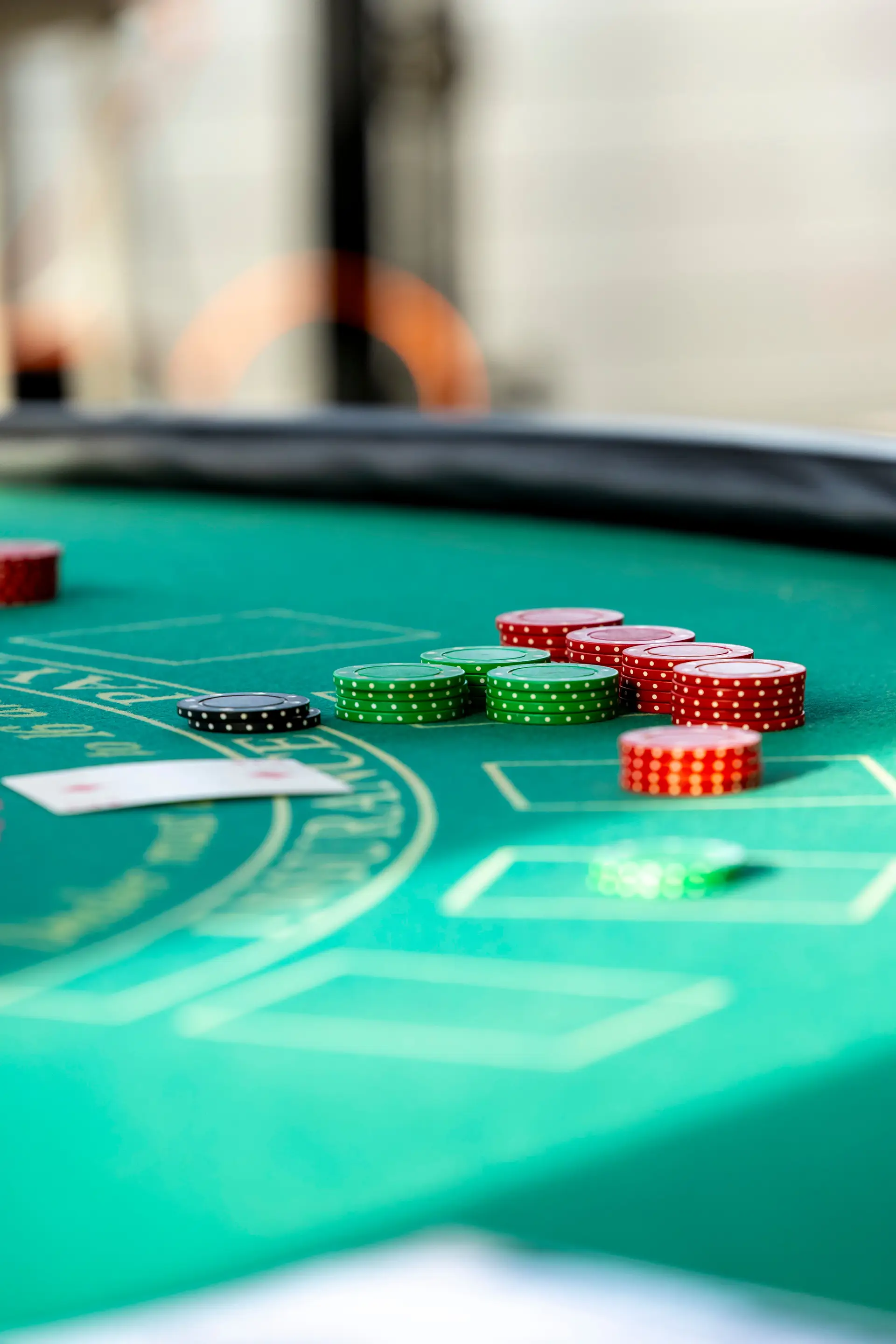 High-stakes blackjack table