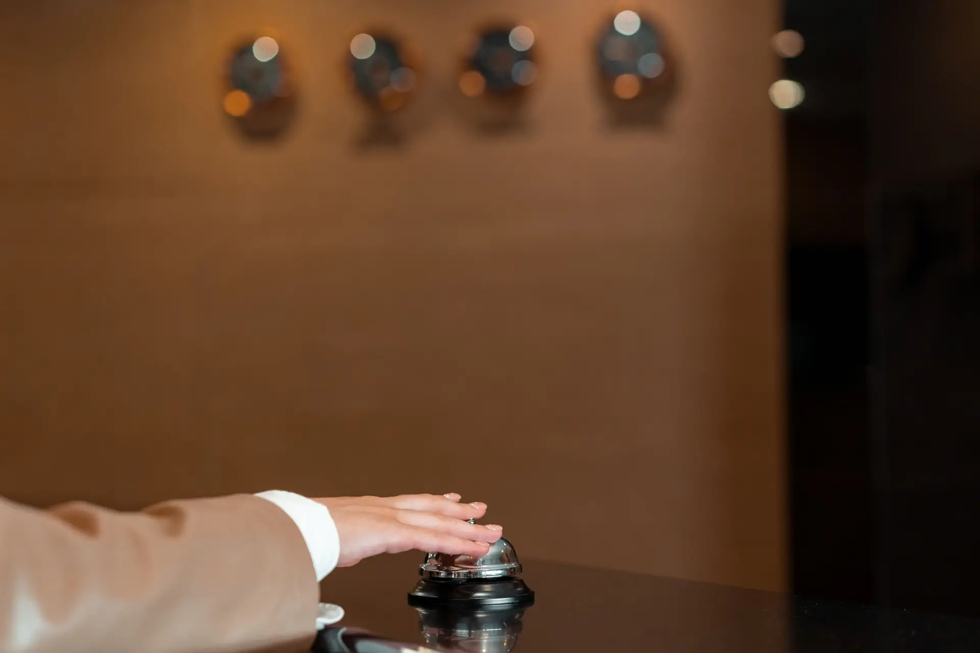 Concierge service bell at luxury hotel